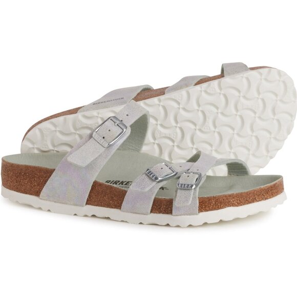 NEW Birkenstock Made in Germany Franca Sandals - Birko-Flor®  Iridescent Matcha2 - Picture 6 of 11